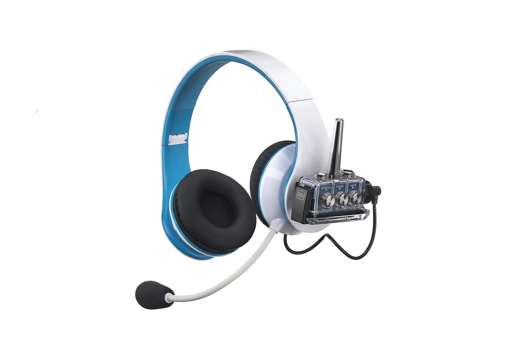 Casque type DJ avec micro et écouteur